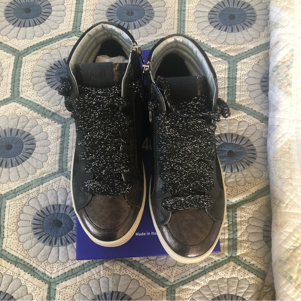P448 Suede Skate Sneakers—size 39